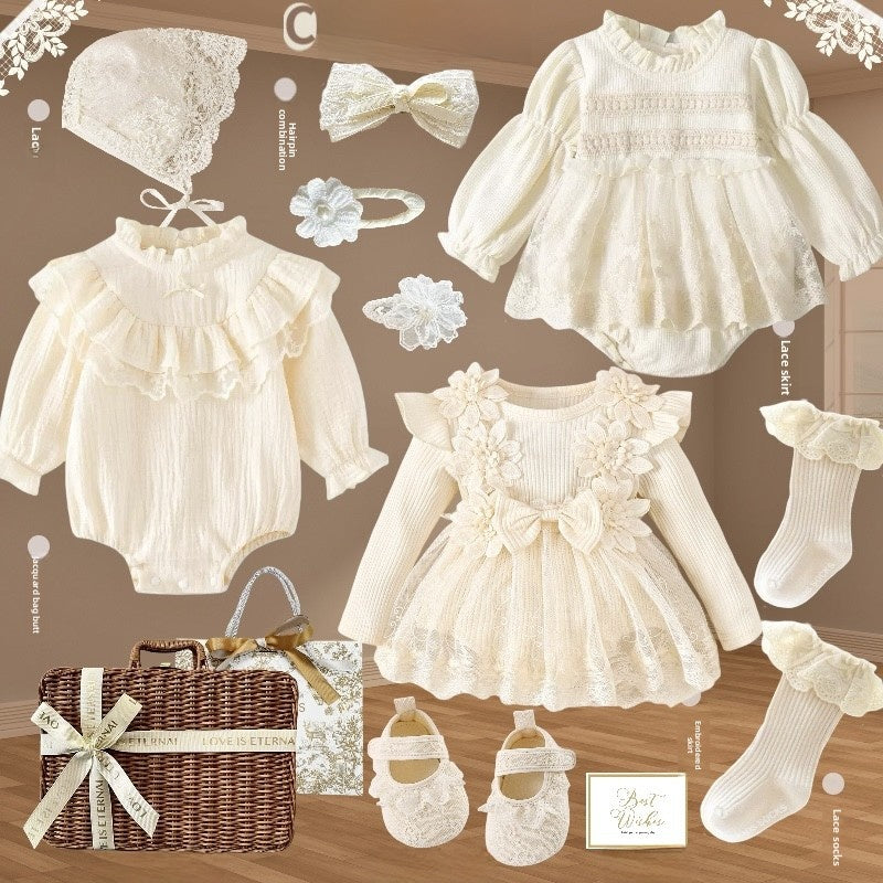 Baby Girl Lace Dress Set with Accessories