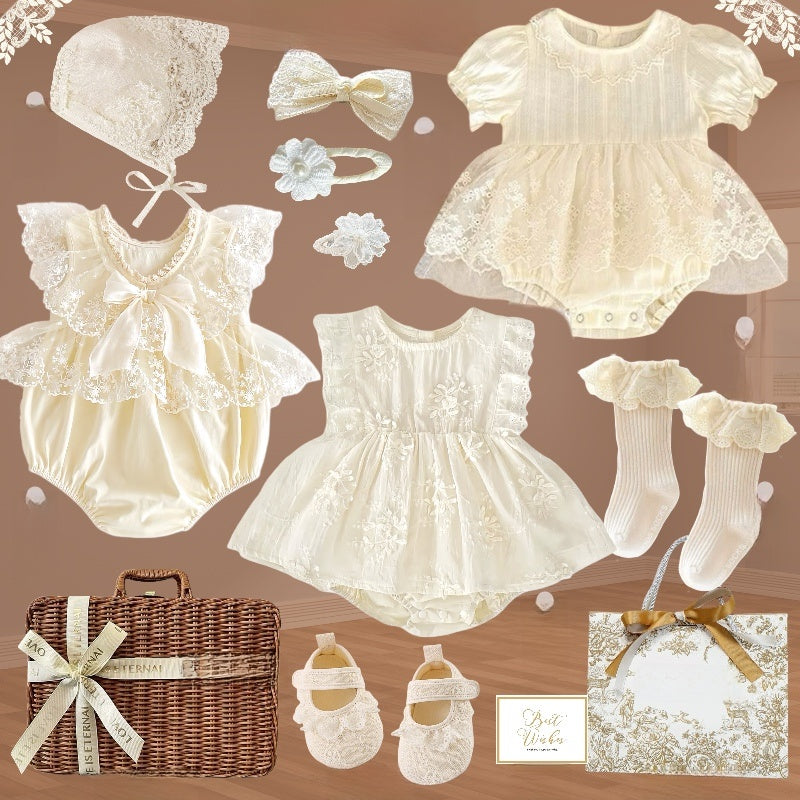 Baby Girl Lace Dress Set with Accessories