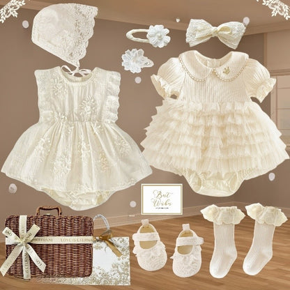 Baby Girl Lace Dress Set with Accessories