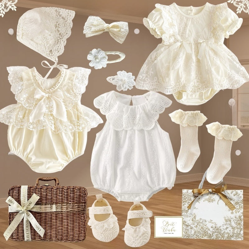 Baby Girl Lace Dress Set with Accessories