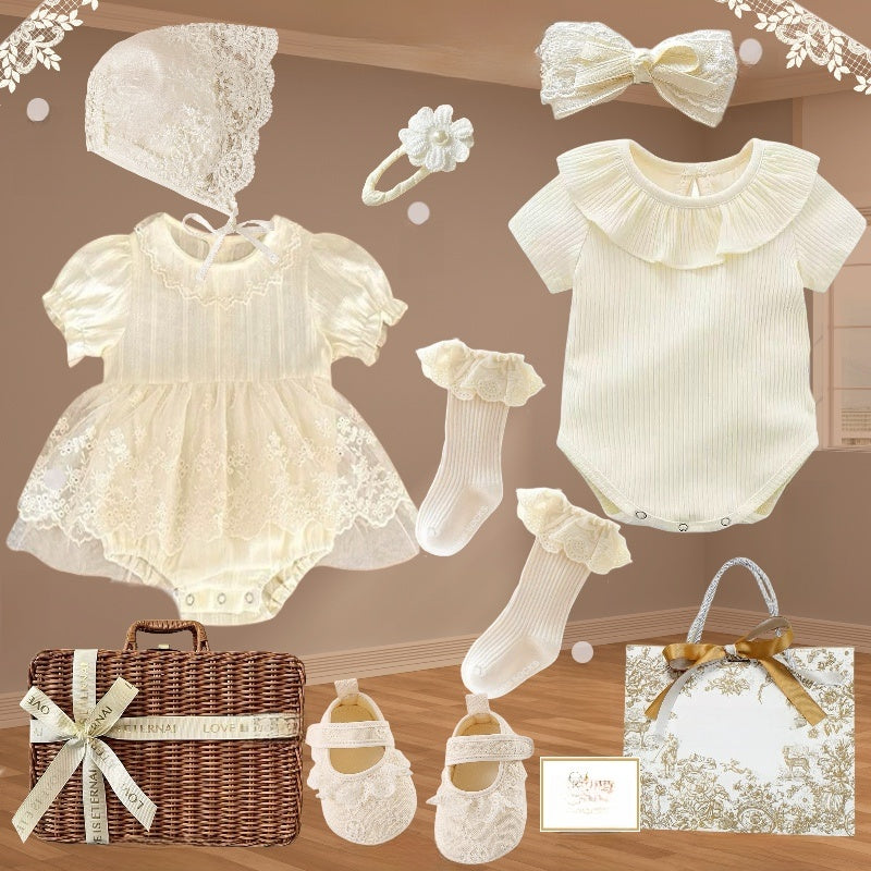 Baby Girl Lace Dress Set with Accessories