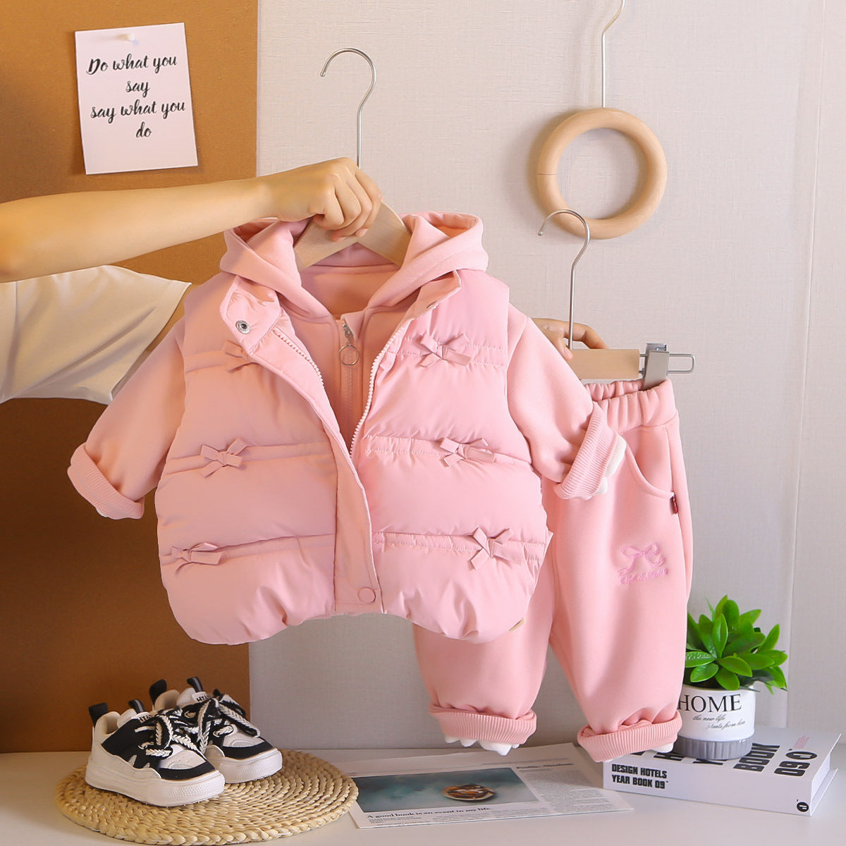 Baby Girl Winter Vest Set