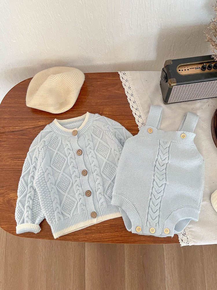 Baby Girls Knitted Suspender