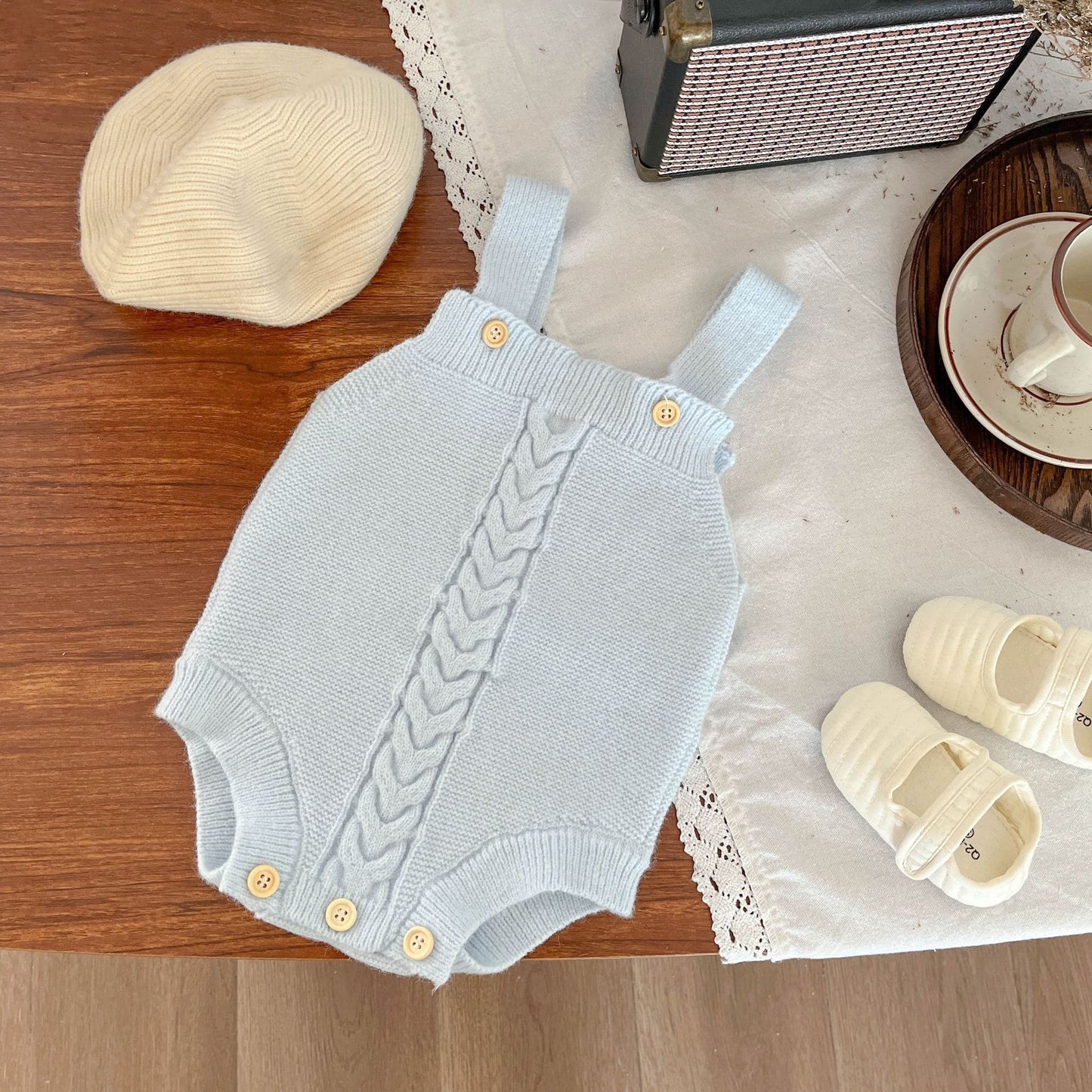 Baby Girls Knitted Suspender