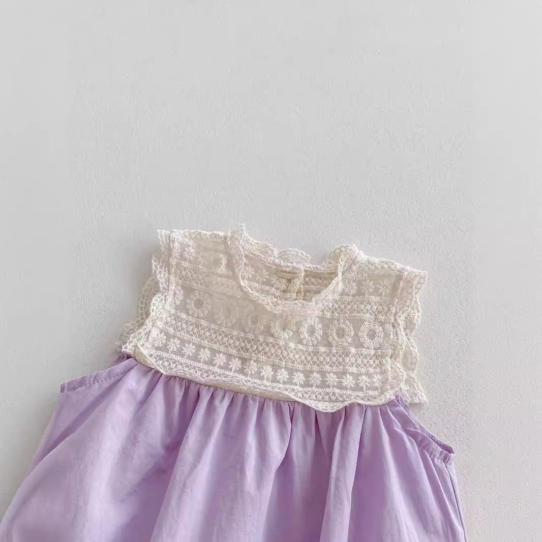 Baby Girls Lace Embroidered Summer Dress