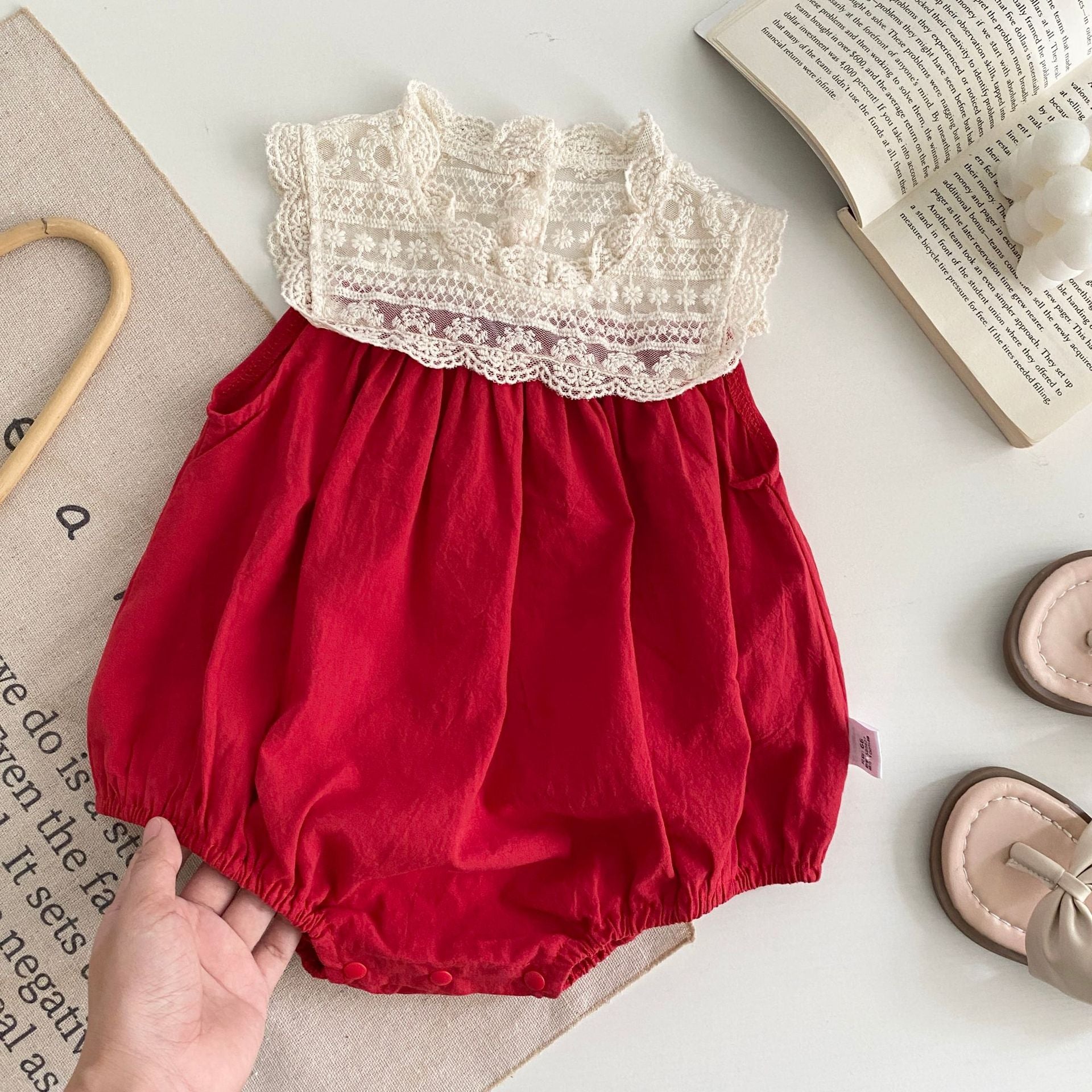 Baby Girls Lace Embroidered Summer Dress