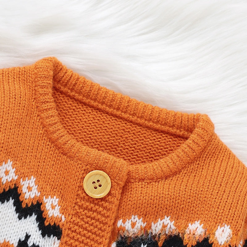 Baby Halloween Knitted One-Piece Jumpsuit