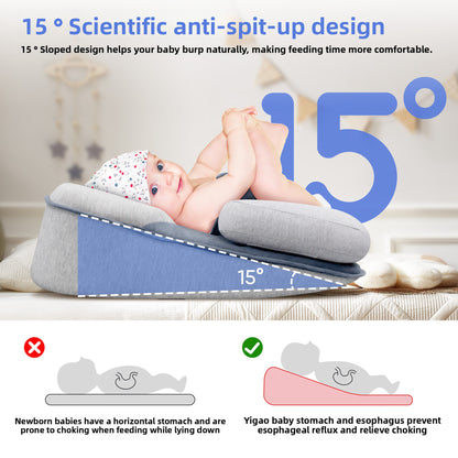 Baby Head Support Anti-Spit-Up Feeding Pillow