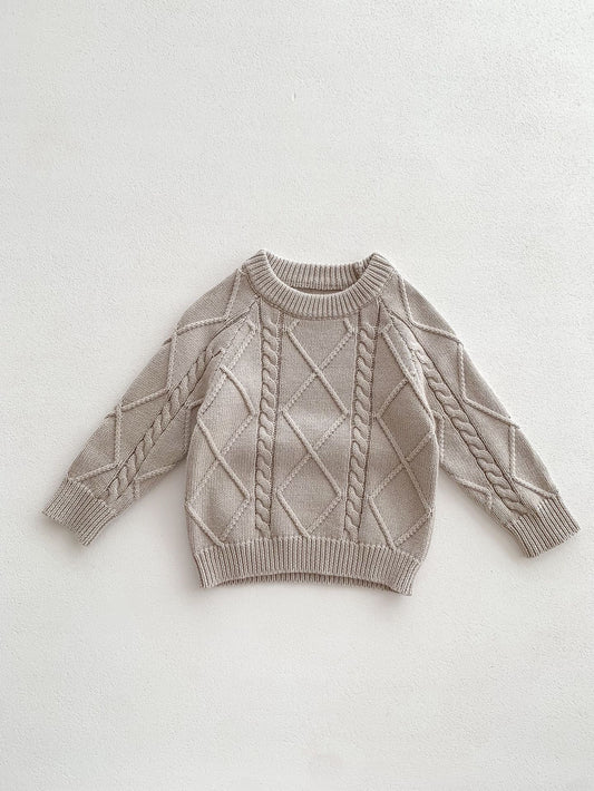 Baby Knit Sweater and Overalls Set