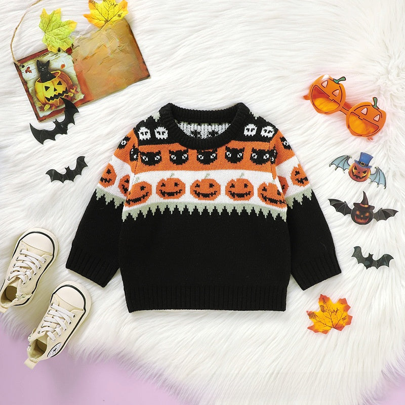 Baby Pumpkin Knitted Sweater