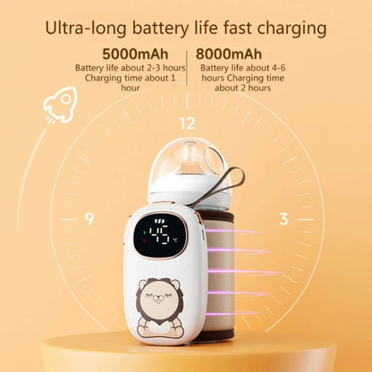Baby Rechargeable Bottle Thermal Sleeve Soaking Milk Out Portable Warm Milk Warmer Thermostatic Heating Milk Mixing Cup Sleeve