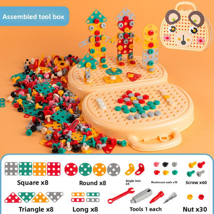 Baby's educational assembly toolbox