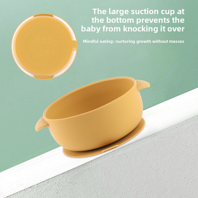 Baby Silicone Feeding Bowl with Suction Base and Cover