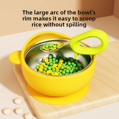 Baby Silicone Suction Cup Bowl with Anti-Spill Design
