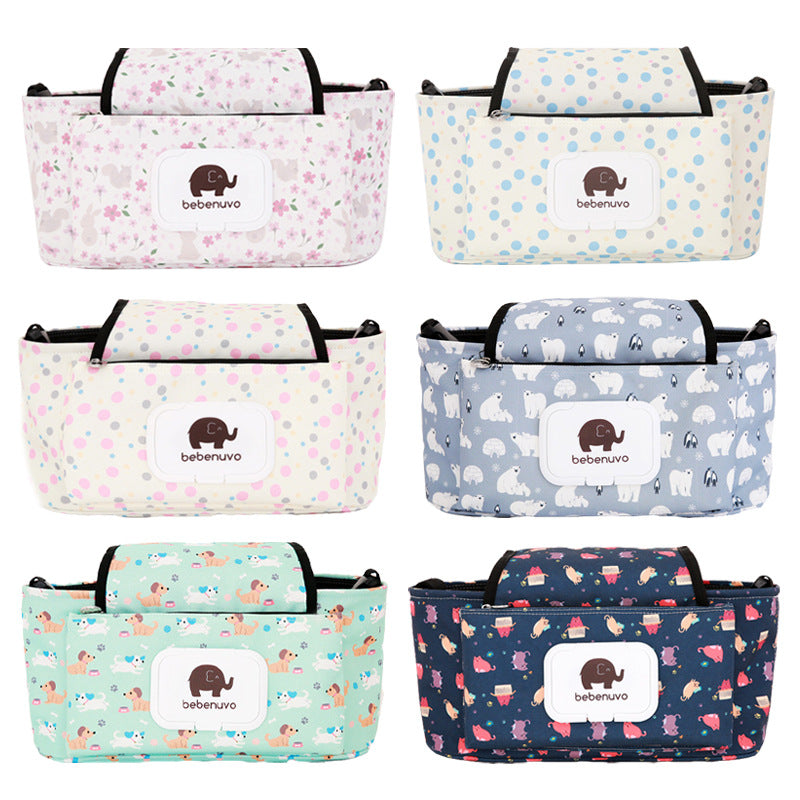 Baby Stroller Hanging Storage Bag with Shoulder Strap