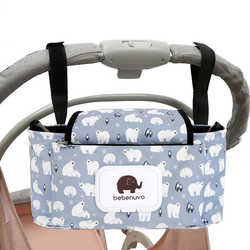 Baby Stroller Hanging Storage Bag with Shoulder Strap