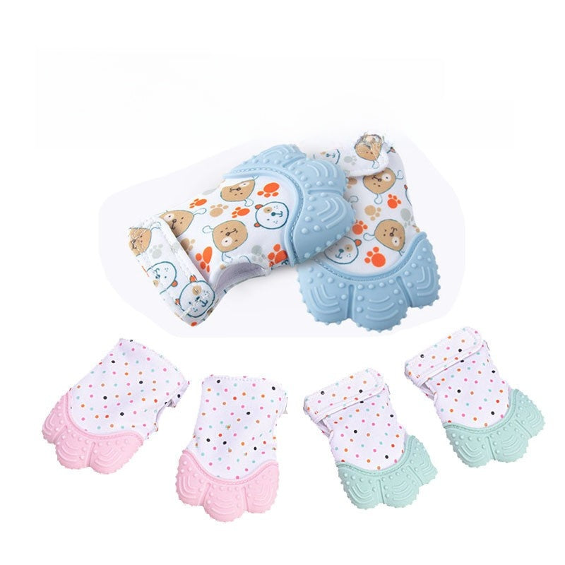 Baby teething silicone gloves