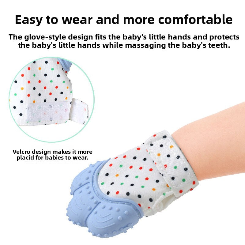 Baby teething silicone gloves