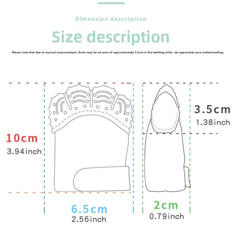 Baby teething silicone gloves