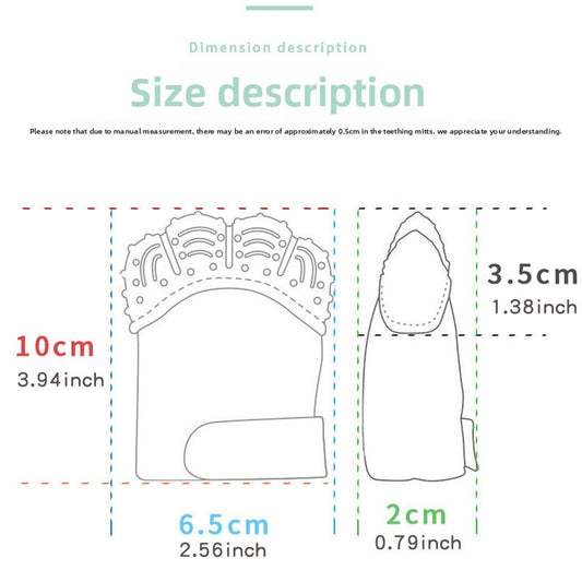 Baby teething silicone gloves