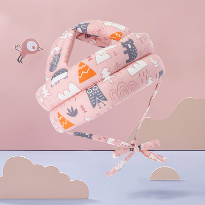 Baby walking head protection device to prevent falls and tripping