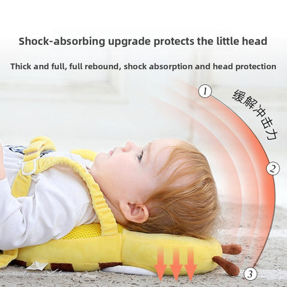 Baby walking head protection device to prevent falls and tripping