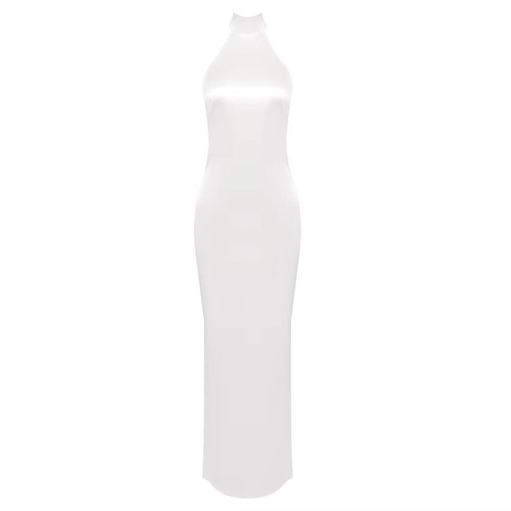 Backless Beaded Evening Dress