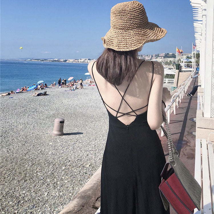 Backless Chiffon Beach Dress for Women