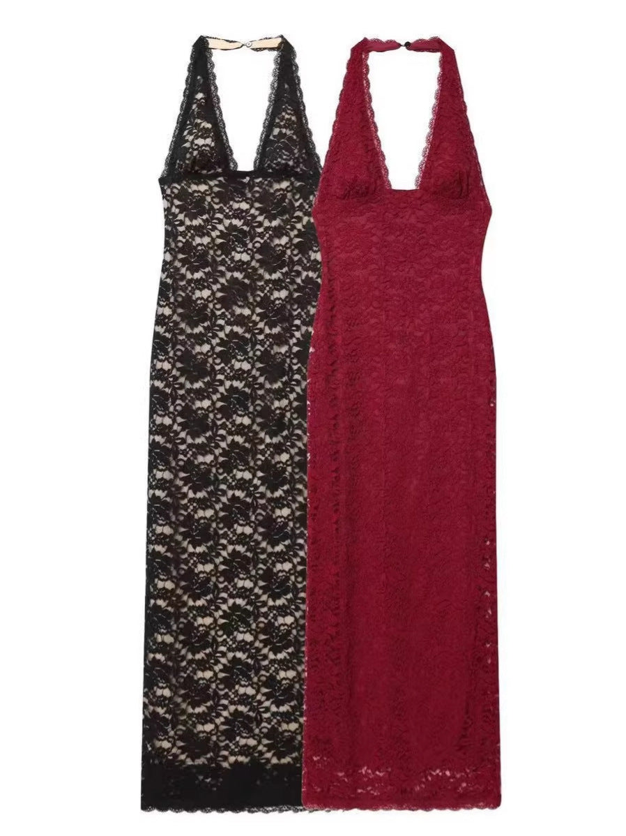 Backless Halter Dress
