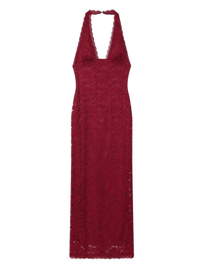 Backless Halter Dress