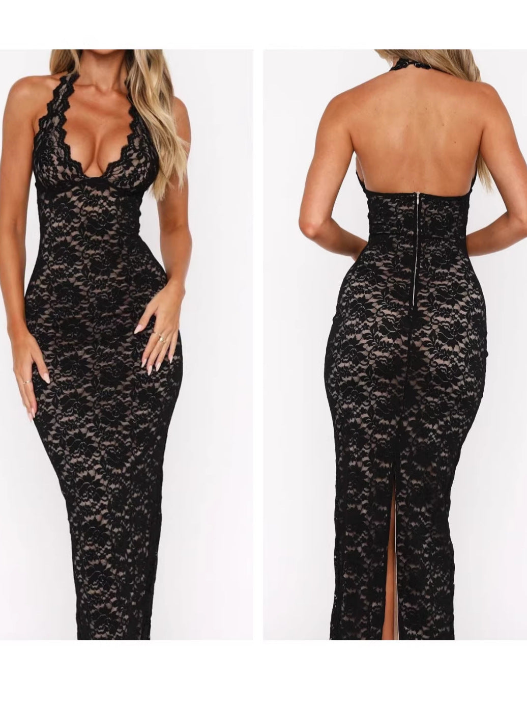 Backless Halter Dress