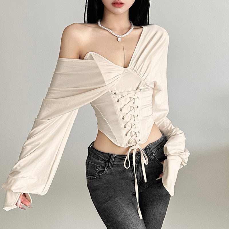 Backless Long-Sleeve Top
