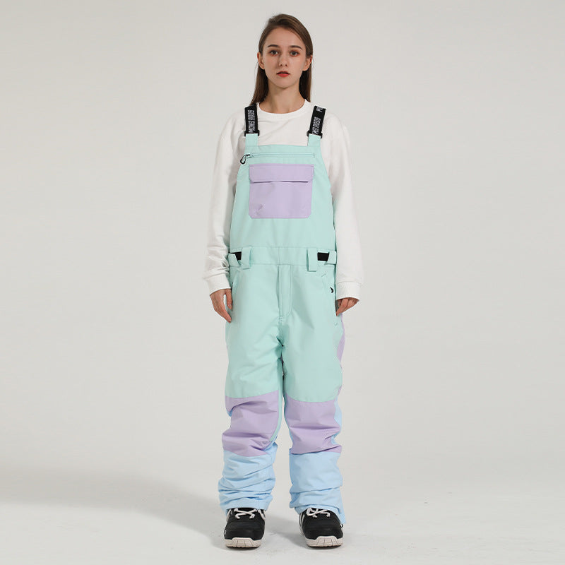 Backless one-piece ski pants