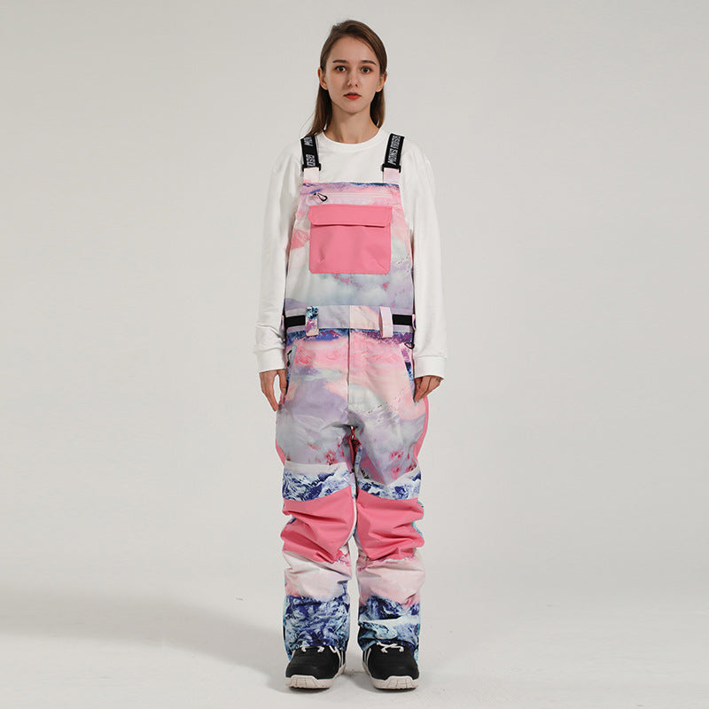 Backless one-piece ski pants