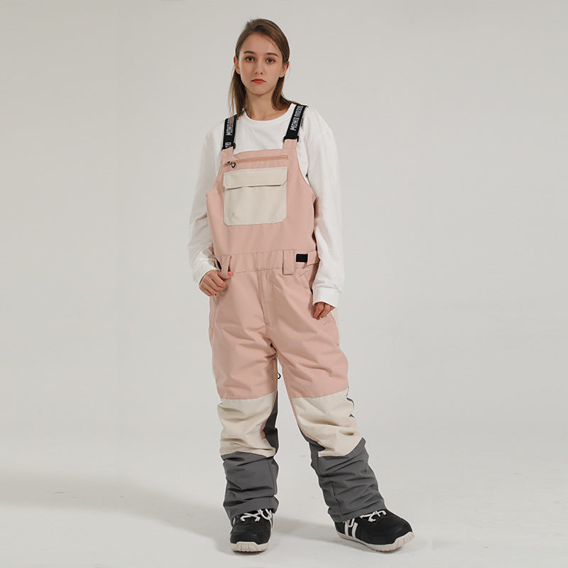 Backless one-piece ski pants