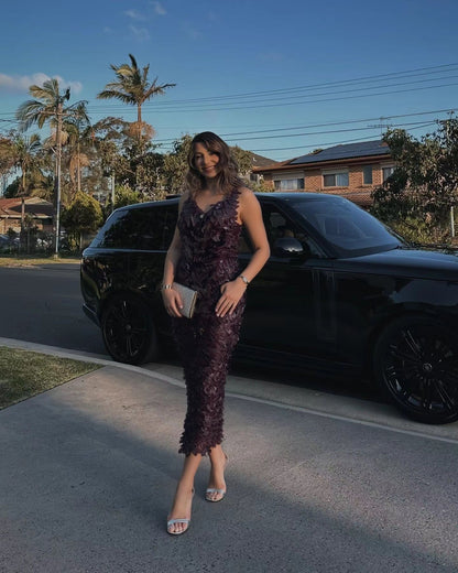Backless Sequin Slim-Fit Long Dress