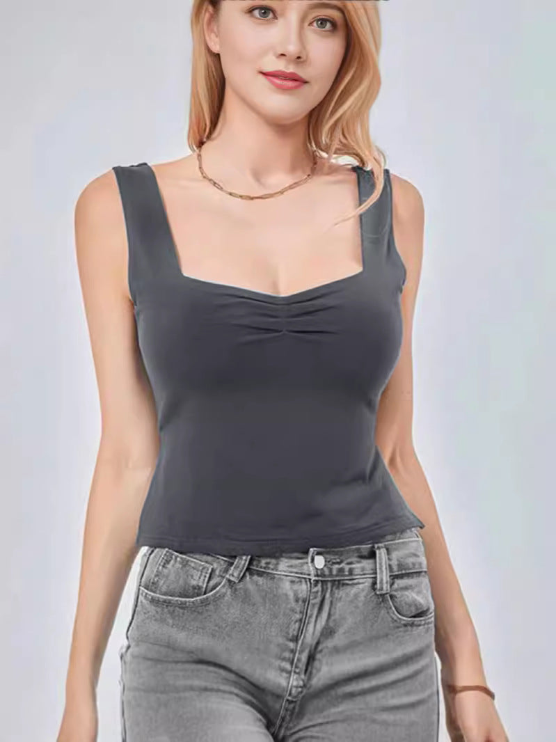 Backless Square Neck Vest