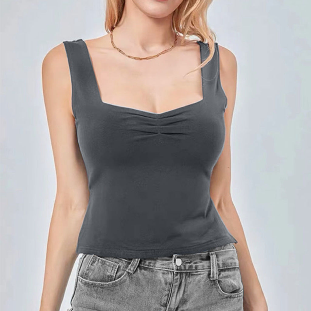 Backless Square Neck Vest