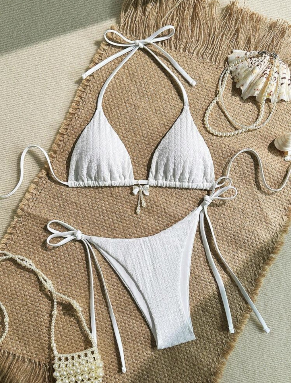 Backless strapless bikini swimsuit