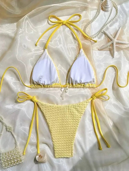 Backless strapless bikini swimsuit