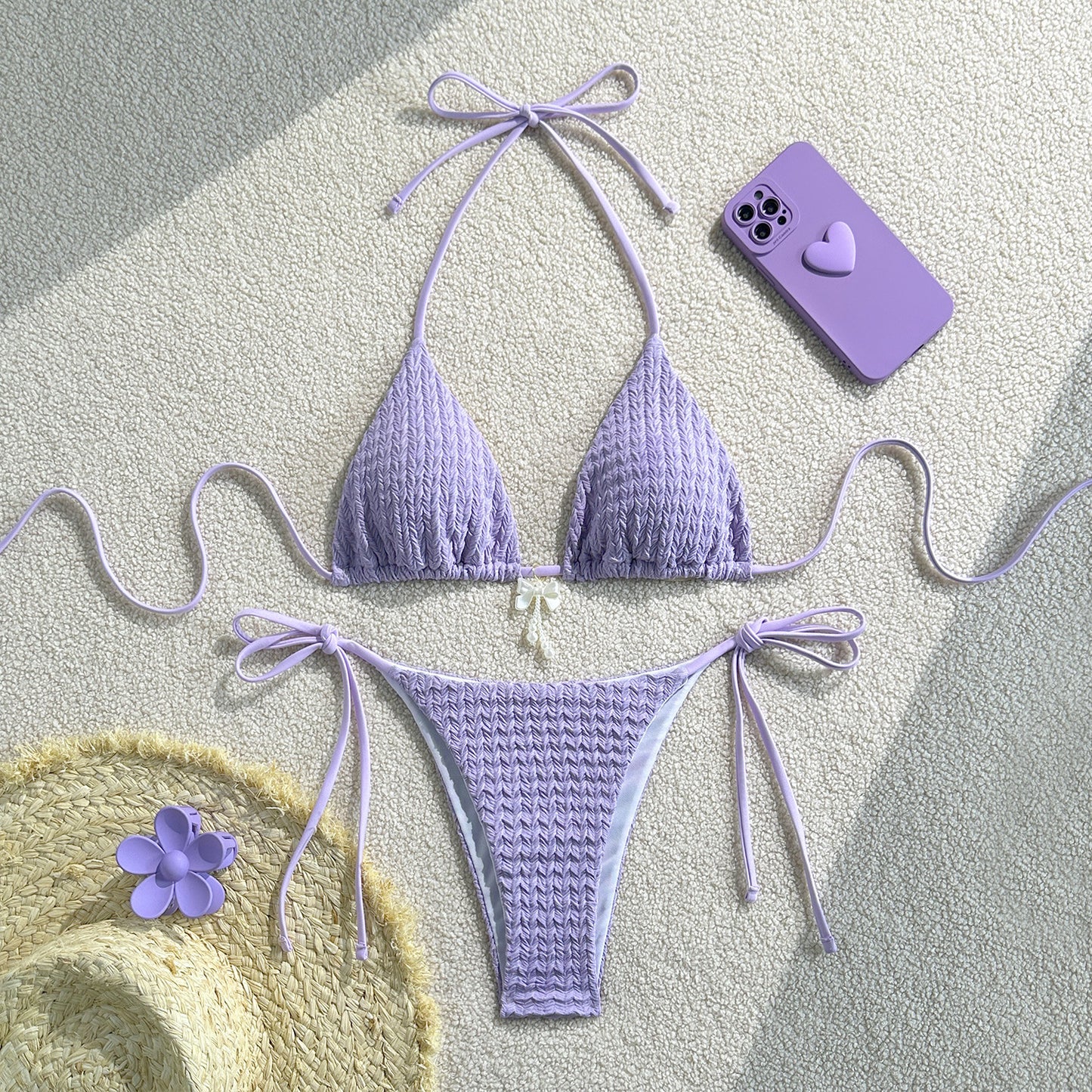 Backless strapless bikini swimsuit