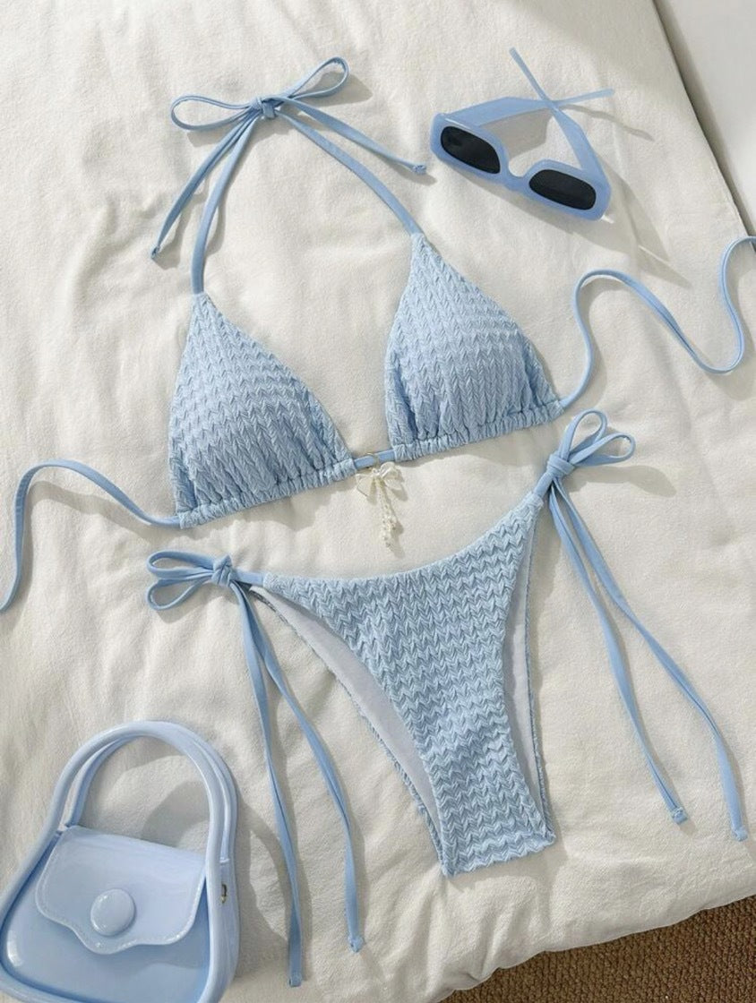 Backless strapless bikini swimsuit