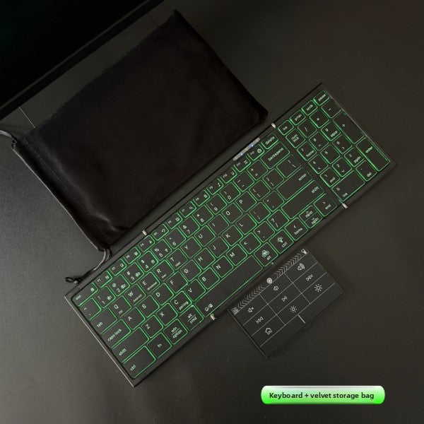 Backlit Foldable Wireless Keyboard with Touchpad