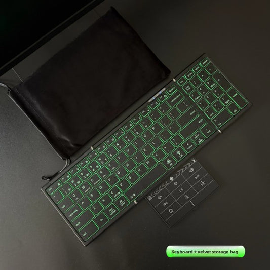Backlit Foldable Wireless Keyboard with Touchpad