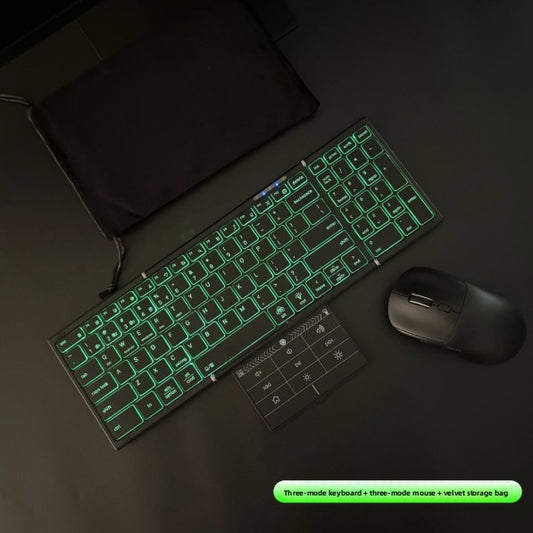 Backlit Foldable Wireless Keyboard with Touchpad