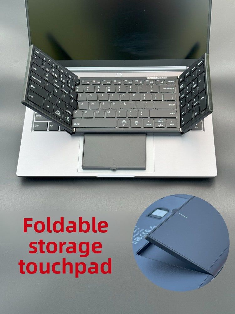 Backlit Foldable Wireless Keyboard with Touchpad