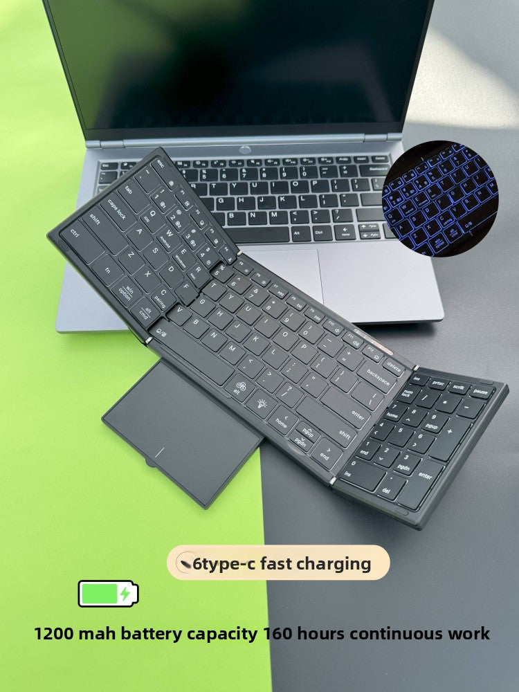 Backlit Foldable Wireless Keyboard with Touchpad
