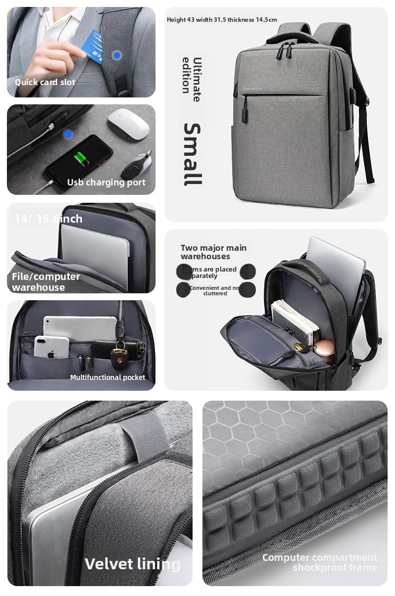 Backpack Business Large Capacity Travel Bag Men Work Clothing Computer Backpack Junior High School High School College Student Bag