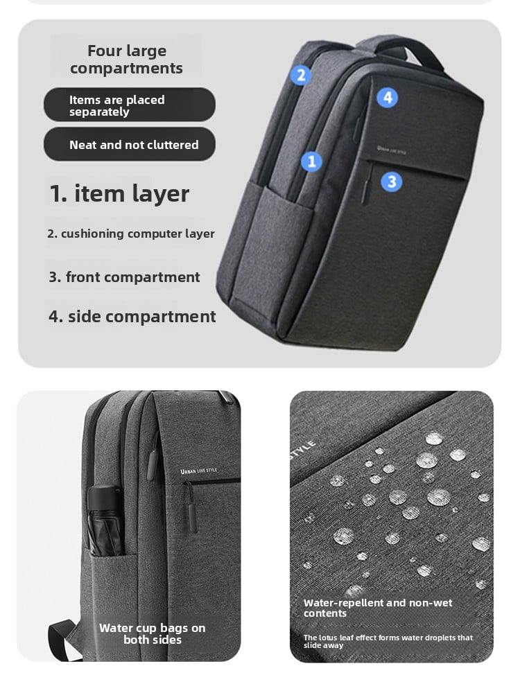 Backpack Business Large Capacity Travel Bag Men Work Clothing Computer Backpack Junior High School High School College Student Bag