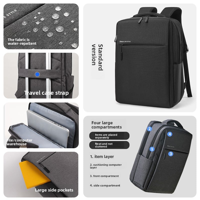Backpack Business Large Capacity Travel Bag Men Work Clothing Computer Backpack Junior High School High School College Student Bag
